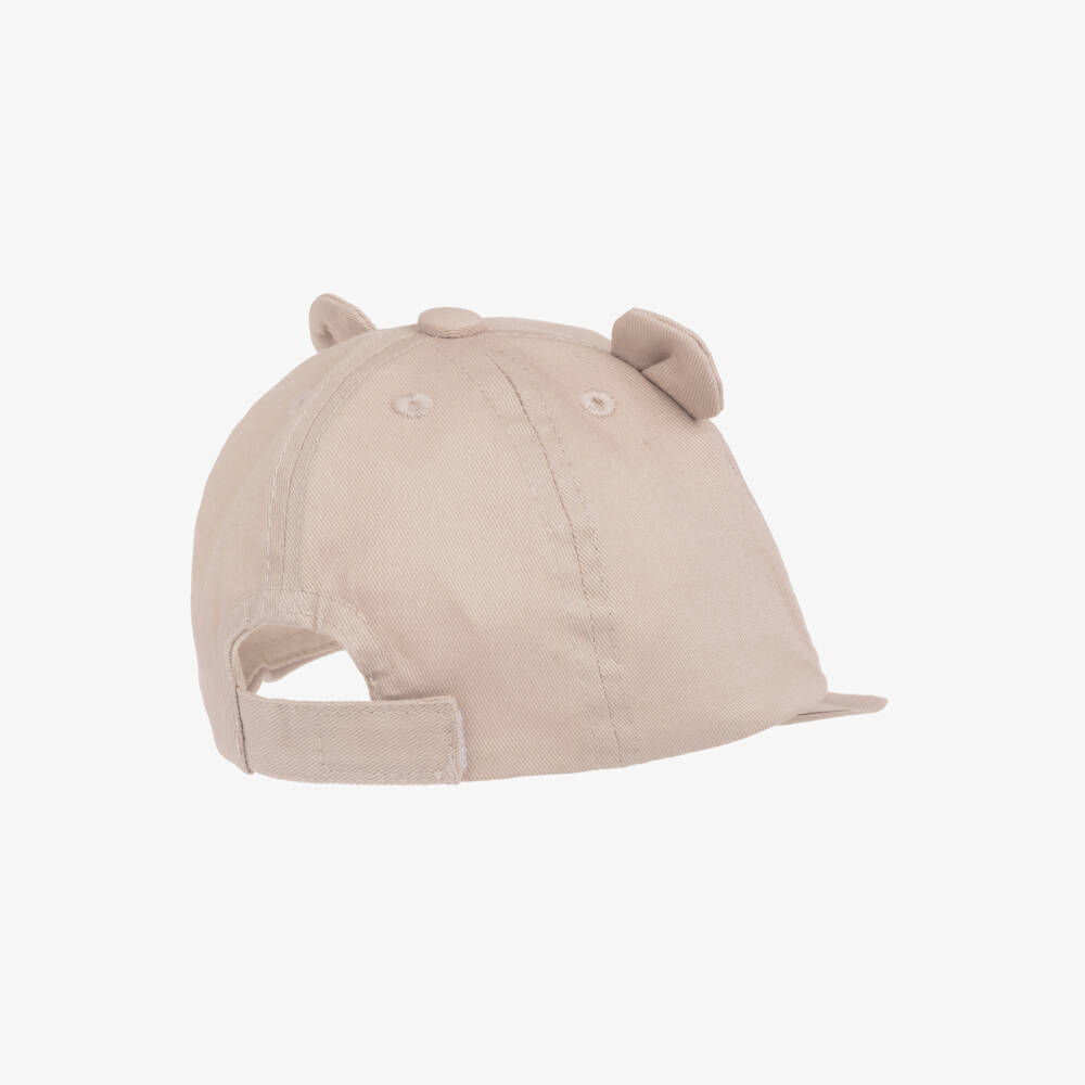 Mayoral Newborn-Baby Boys Beige Cotton Tiger Cap | Childrensalon