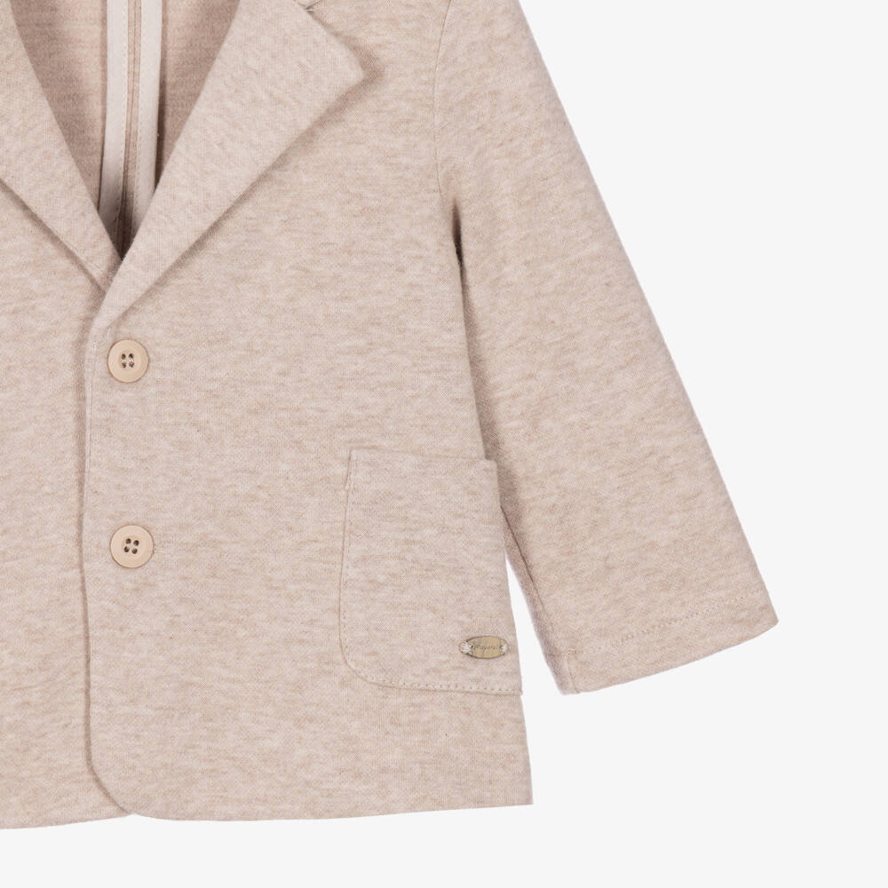 Mayoral Для новорожденных-Baby Boys Beige Jersey Blazer | Childrensalon