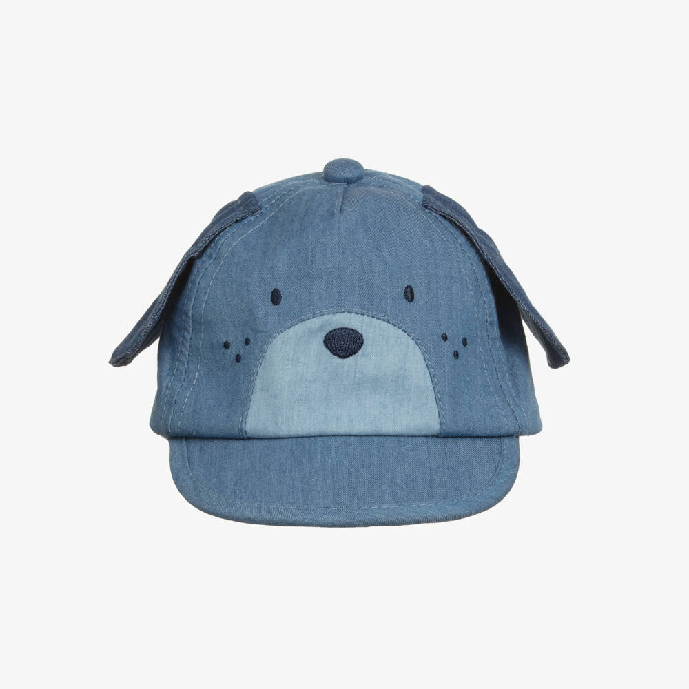 Mayoral Для новорожденных-Baby Boys Blue Chambray Puppy Dog Cap | Childrensalon