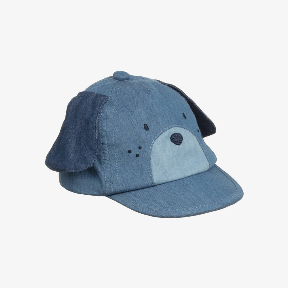 Mayoral Для новорожденных-Baby Boys Blue Chambray Puppy Dog Cap | Childrensalon