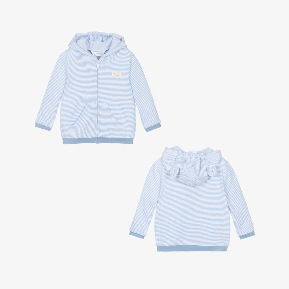 Mayoral Для новорожденных-Baby Boys Blue Cotton Jersey Tracksuit | Childrensalon