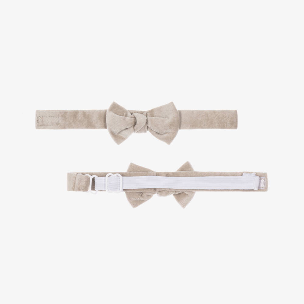 Mayoral Newborn-Baby Boys Blue Cotton Shirt with Bow Tie | Childrensalon