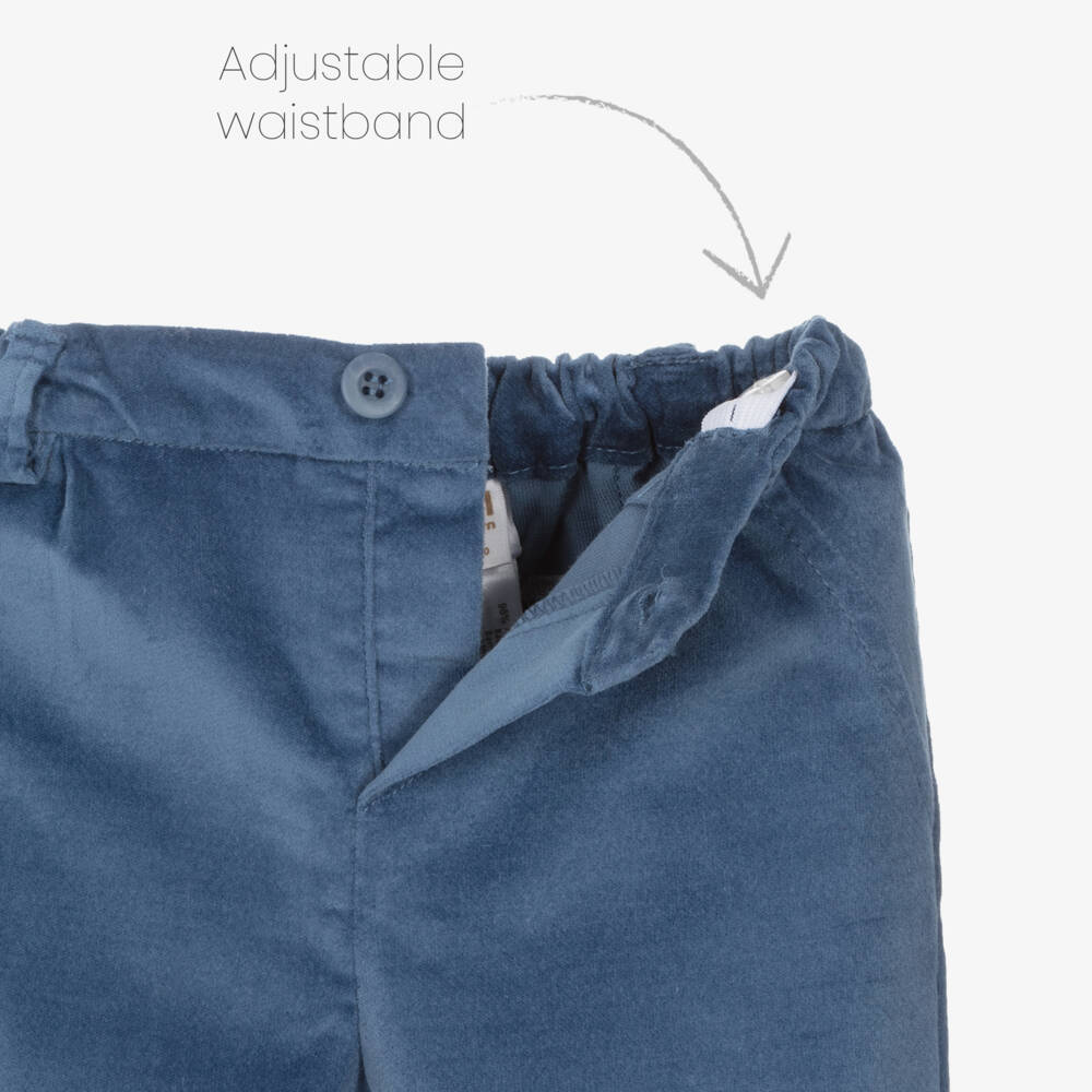 Mayoral Для новорожденных-Baby Boys Blue Cotton Waistcoat Suit | Childrensalon