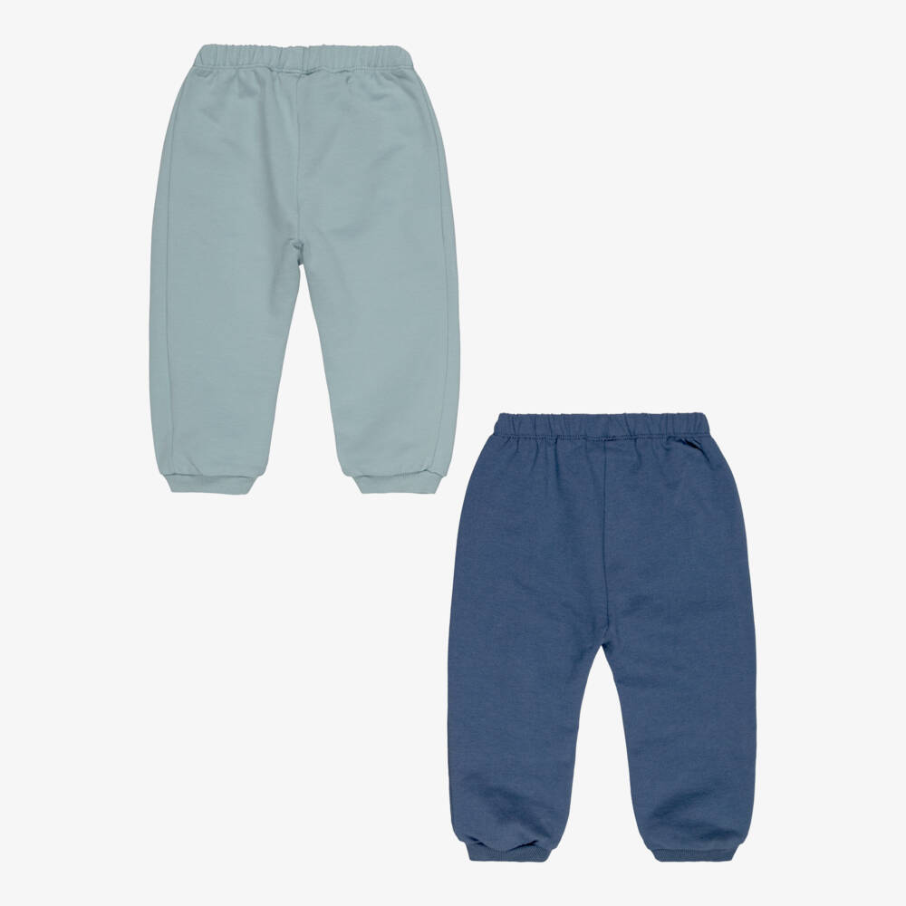 Mayoral Newborn-Baby Boys Blue Dog Trousers Sets (2 Pack) | Childrensalon