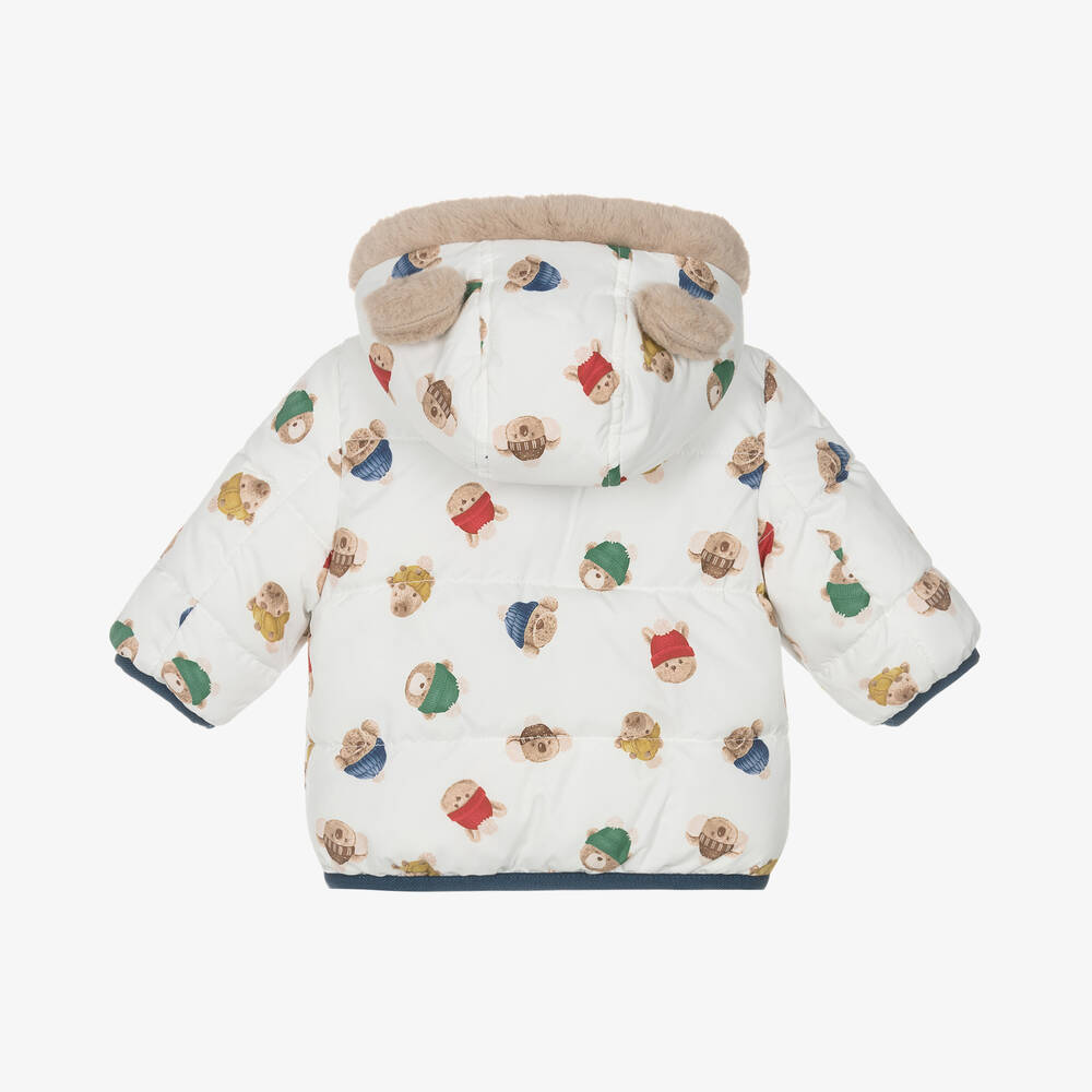 Mayoral Newborn-Baby Boys Blue Reversible Coat | Childrensalon