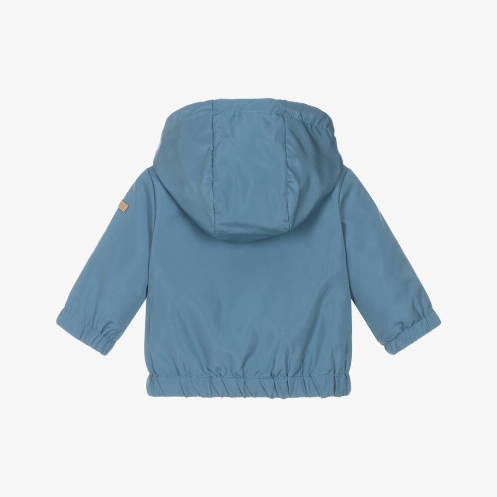 Mayoral Newborn-Baby Boys Blue Reversible Jacket | Childrensalon