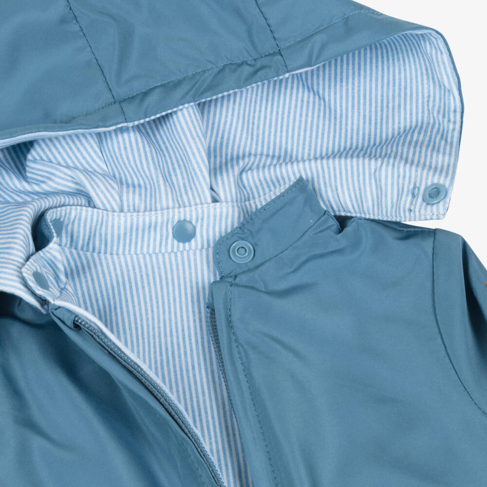 Mayoral Newborn-Baby Boys Blue Reversible Jacket | Childrensalon