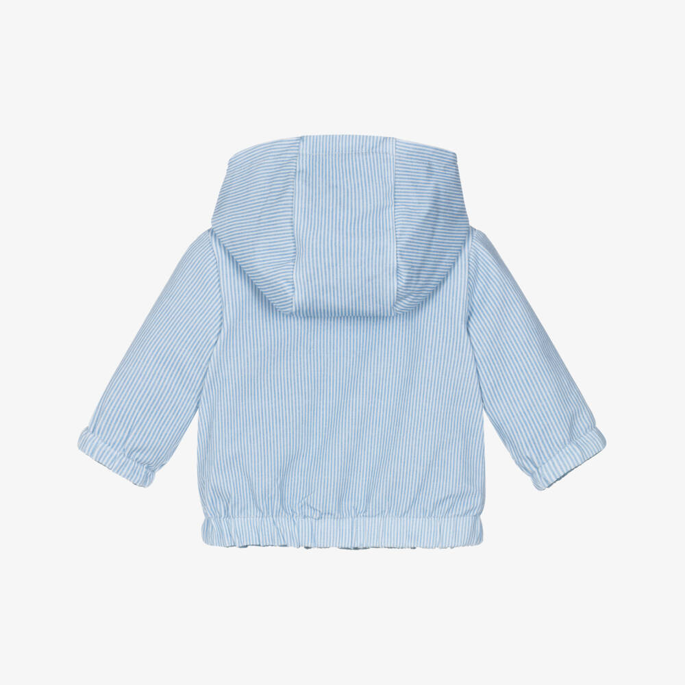 Mayoral Newborn-Baby Boys Blue Reversible Jacket | Childrensalon