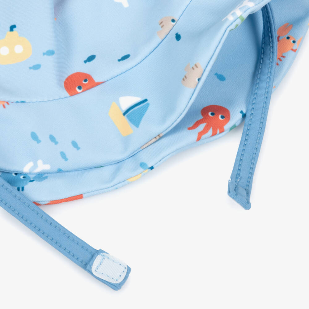 Mayoral Newborn-Baby Boys Blue Sea Creature Print Beach Set (UPF40+) | Childrensalon