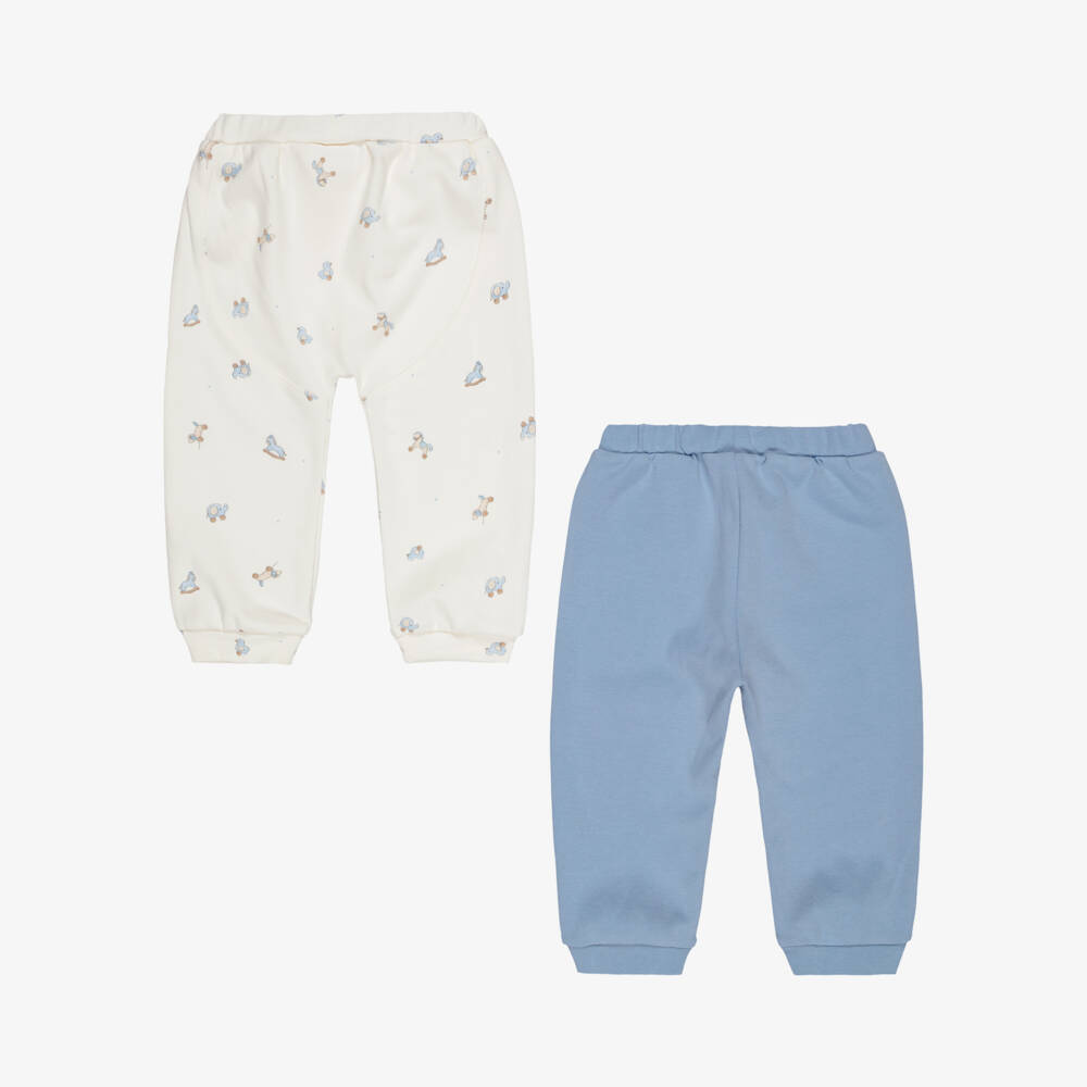 Mayoral Newborn-Baby Boys Blue Toy Trousers Sets (2 Pack) | Childrensalon