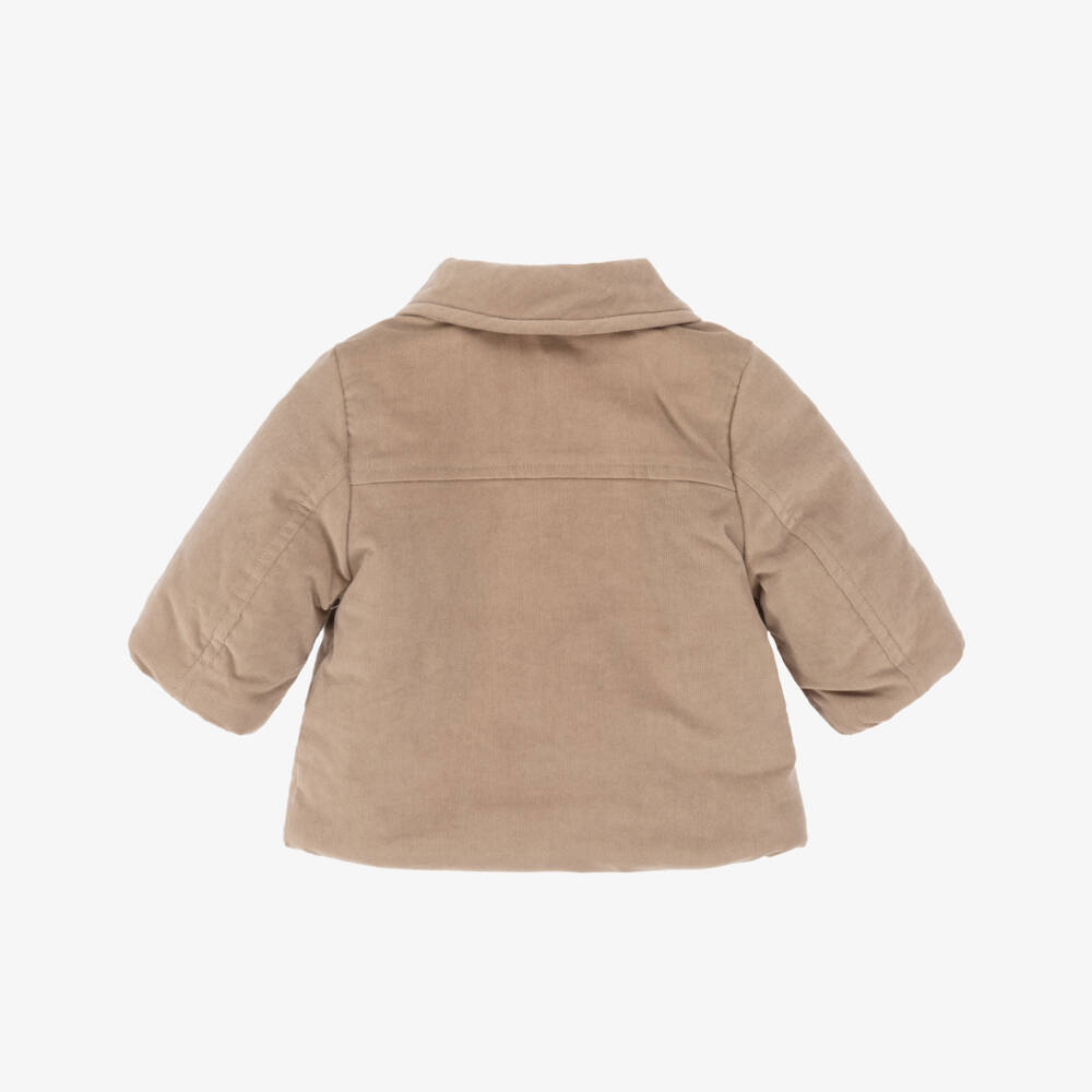 Mayoral Newborn-Baby Boys Brown Needlecord Duffle Coat | Childrensalon