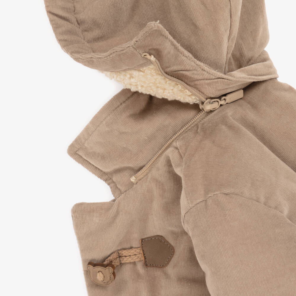 Mayoral Newborn-Baby Boys Brown Needlecord Duffle Coat | Childrensalon