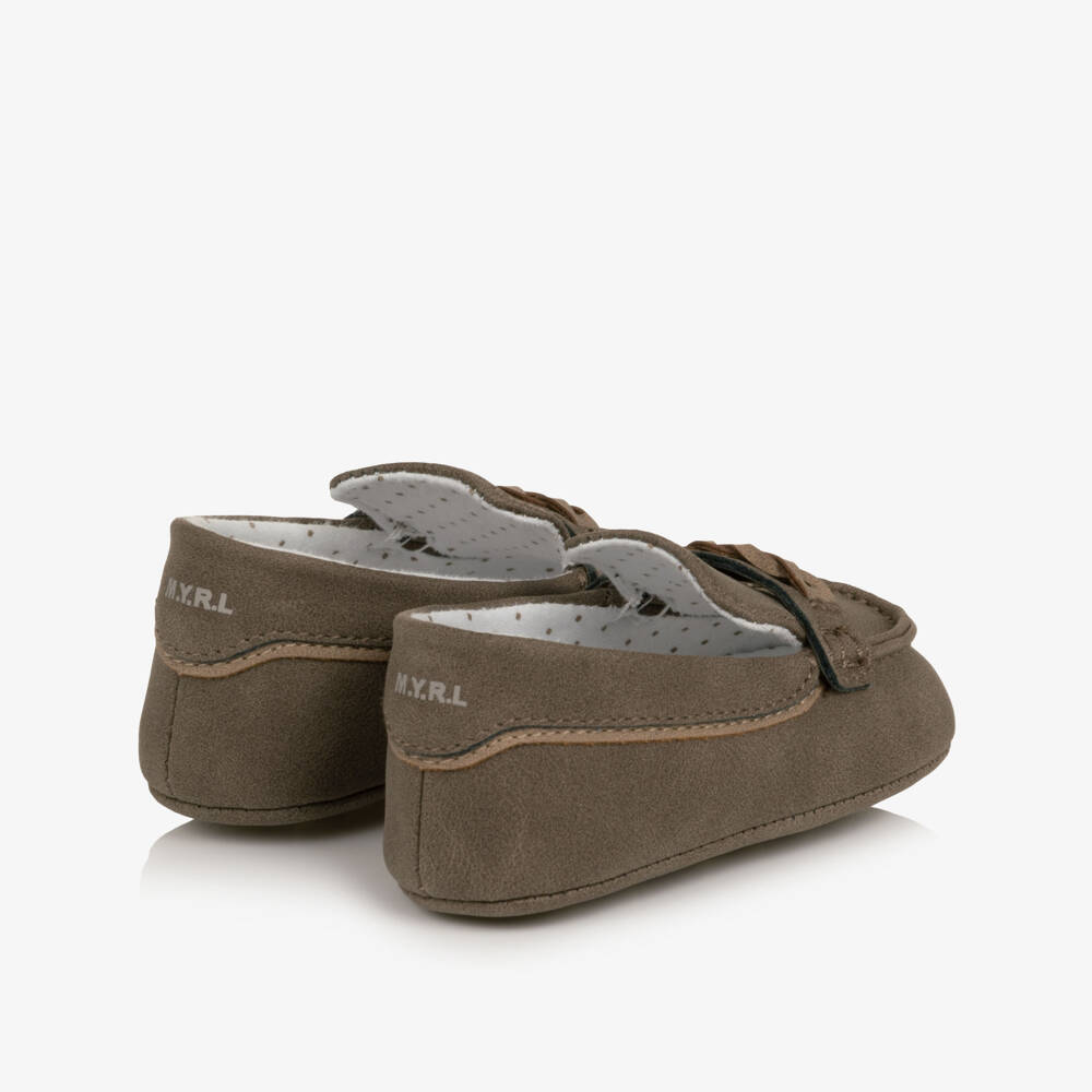 Mayoral Newborn-Baby Boys Brown Pre-Walker Loafers | Childrensalon
