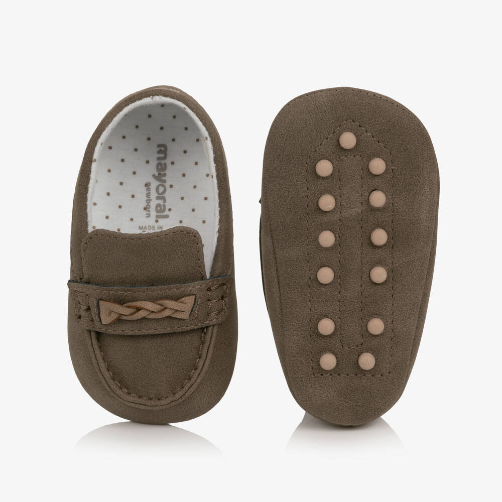 Mayoral Newborn-Baby Boys Brown Pre-Walker Loafers | Childrensalon