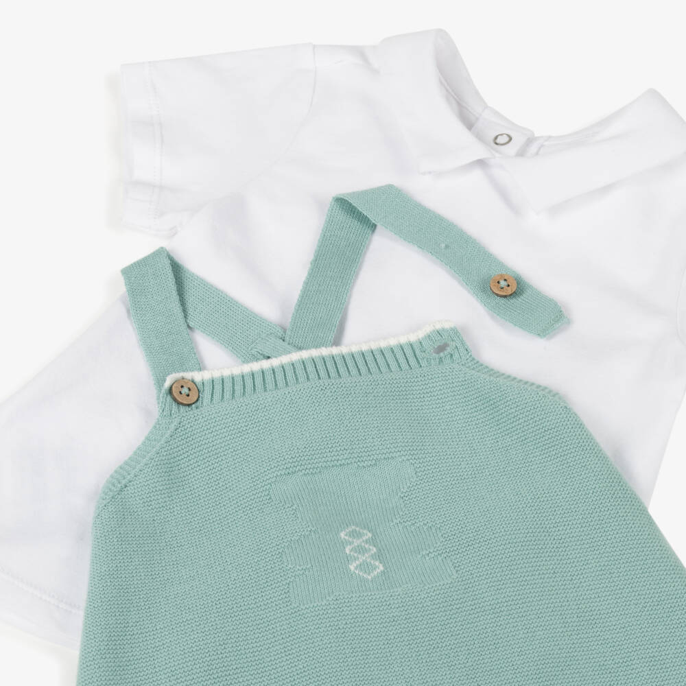 Green & Beige Dungaree Set – Pack of 2