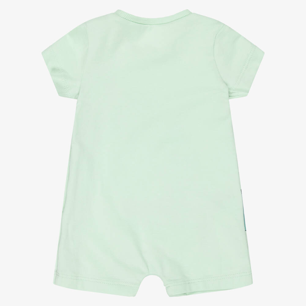 Mayoral Newborn-Baby Boys Green & White Cotton Shorties with Frog Print (3 Pack) | Childrensalon