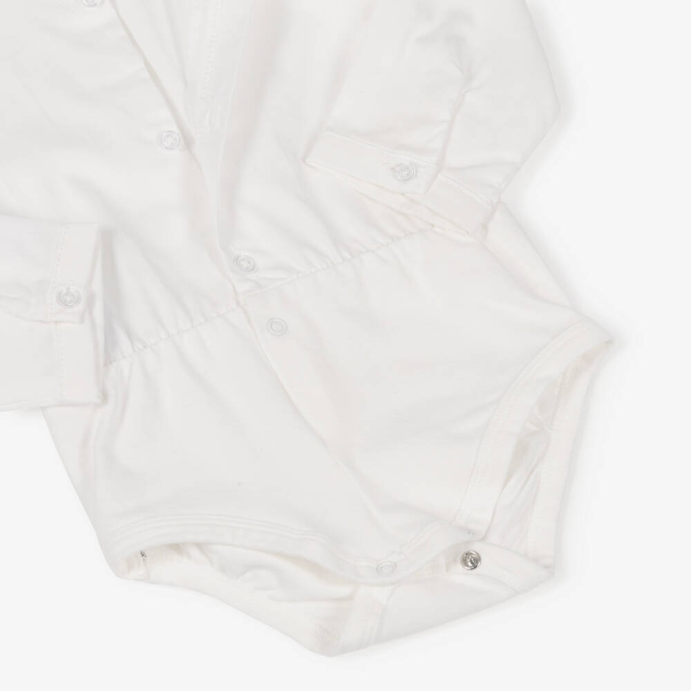 Mayoral Newborn-Baby Boys Grey & Beige Needlecord Trouser Set | Childrensalon