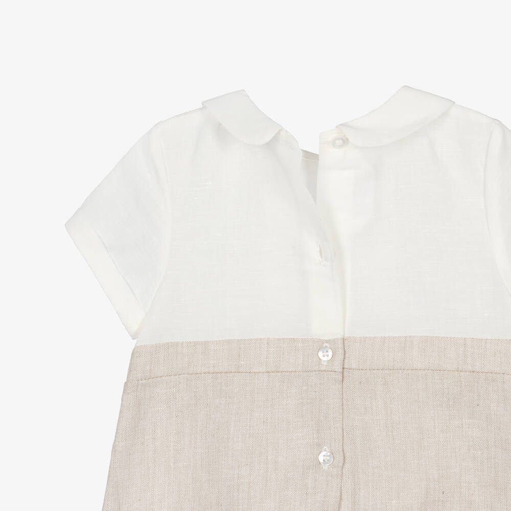Mayoral Newborn-Baby Boys Ivory & Beige Shortie | Childrensalon