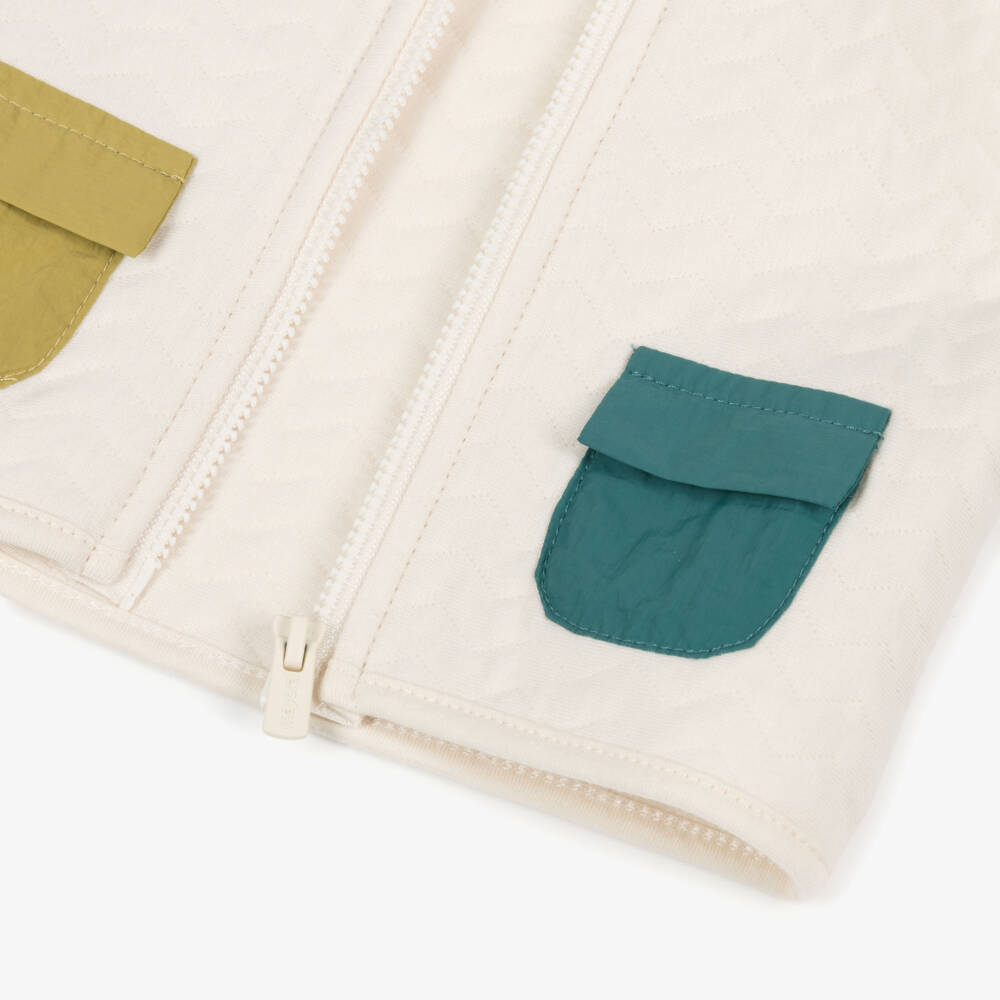 Mayoral Newborn-Baby Boys Ivory & Blue Outer Space Tracksuit Set | Childrensalon