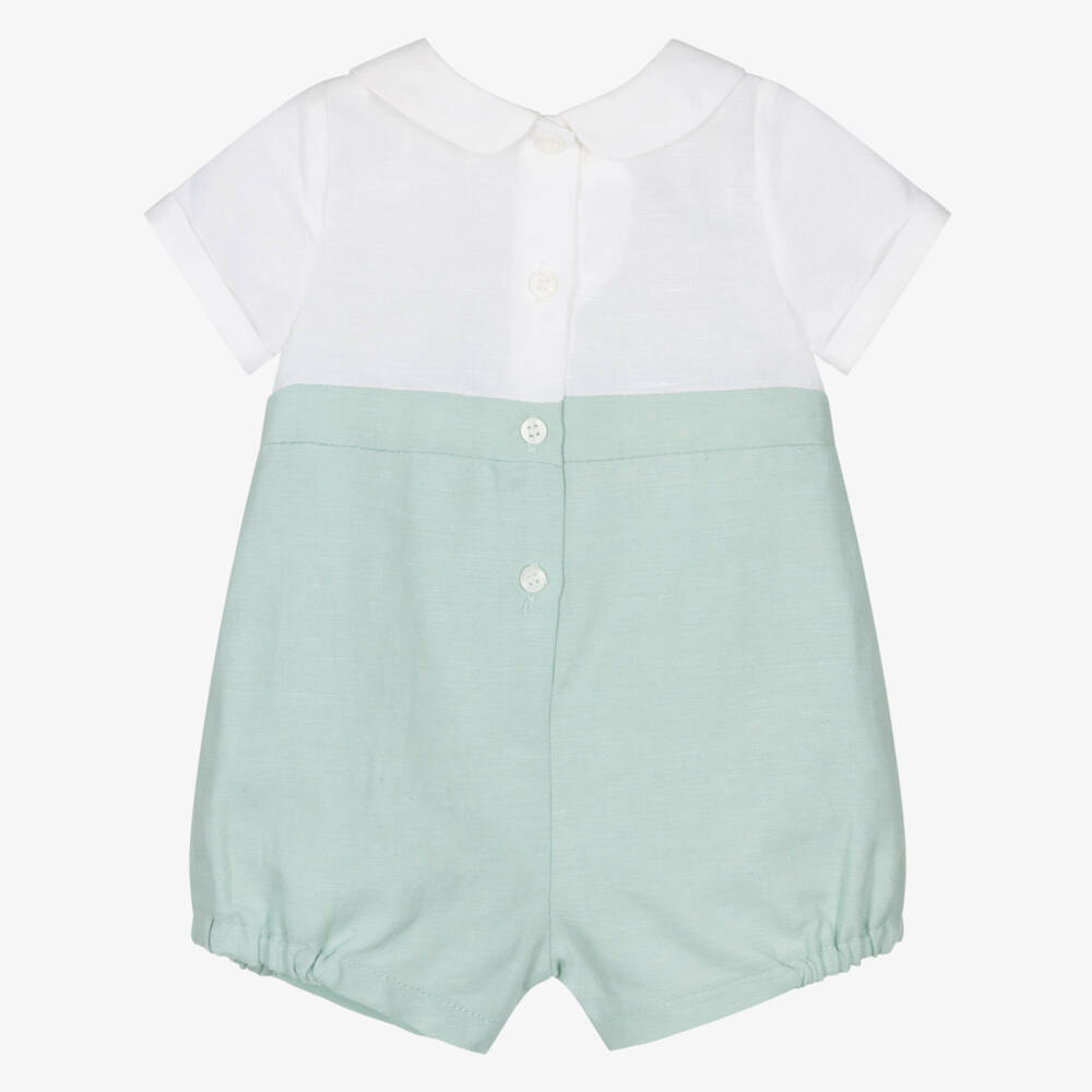 Mayoral Newborn-Baby Boys Ivory & Green Shortie | Childrensalon