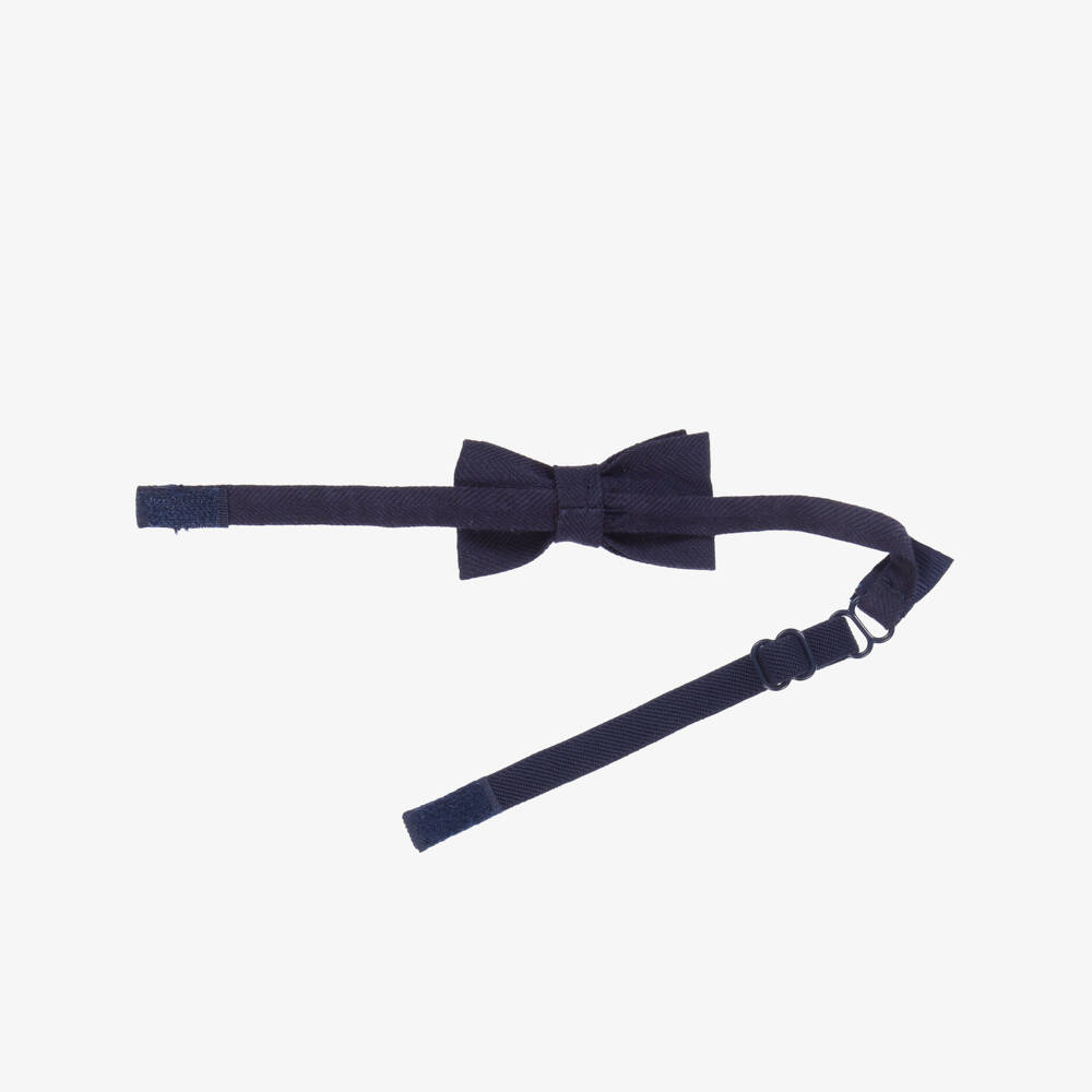 Mayoral-Baby Boys Navy Blue Braces & Bow Tie Set | Childrensalon