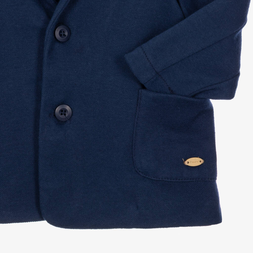 Mayoral Newborn-Baby Boys Navy Blue Jersey Blazer | Childrensalon