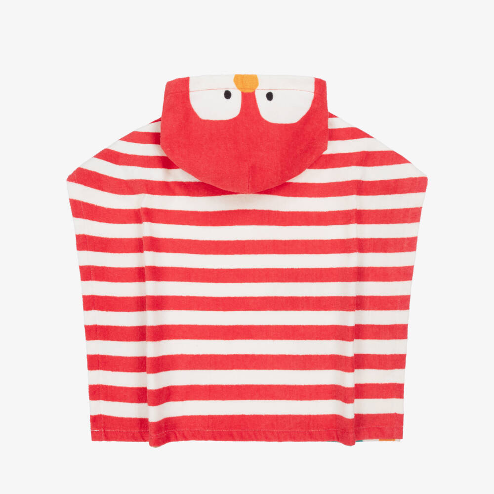 Mayoral Newborn-Baby Boys Red Striped Cotton Poncho Towel | Childrensalon