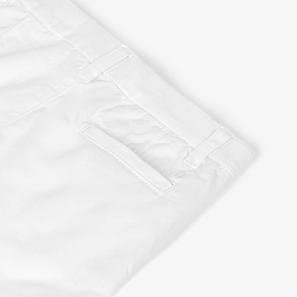 Mayoral-Baby Boys White Cotton Twill Chino Style Shorts | Childrensalon