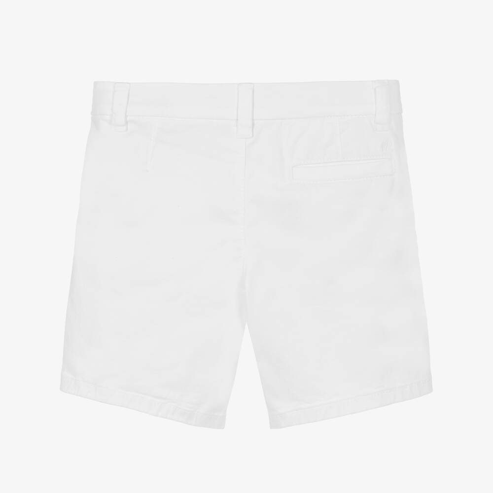 Mayoral-Baby Boys White Cotton Twill Chino Style Shorts | Childrensalon
