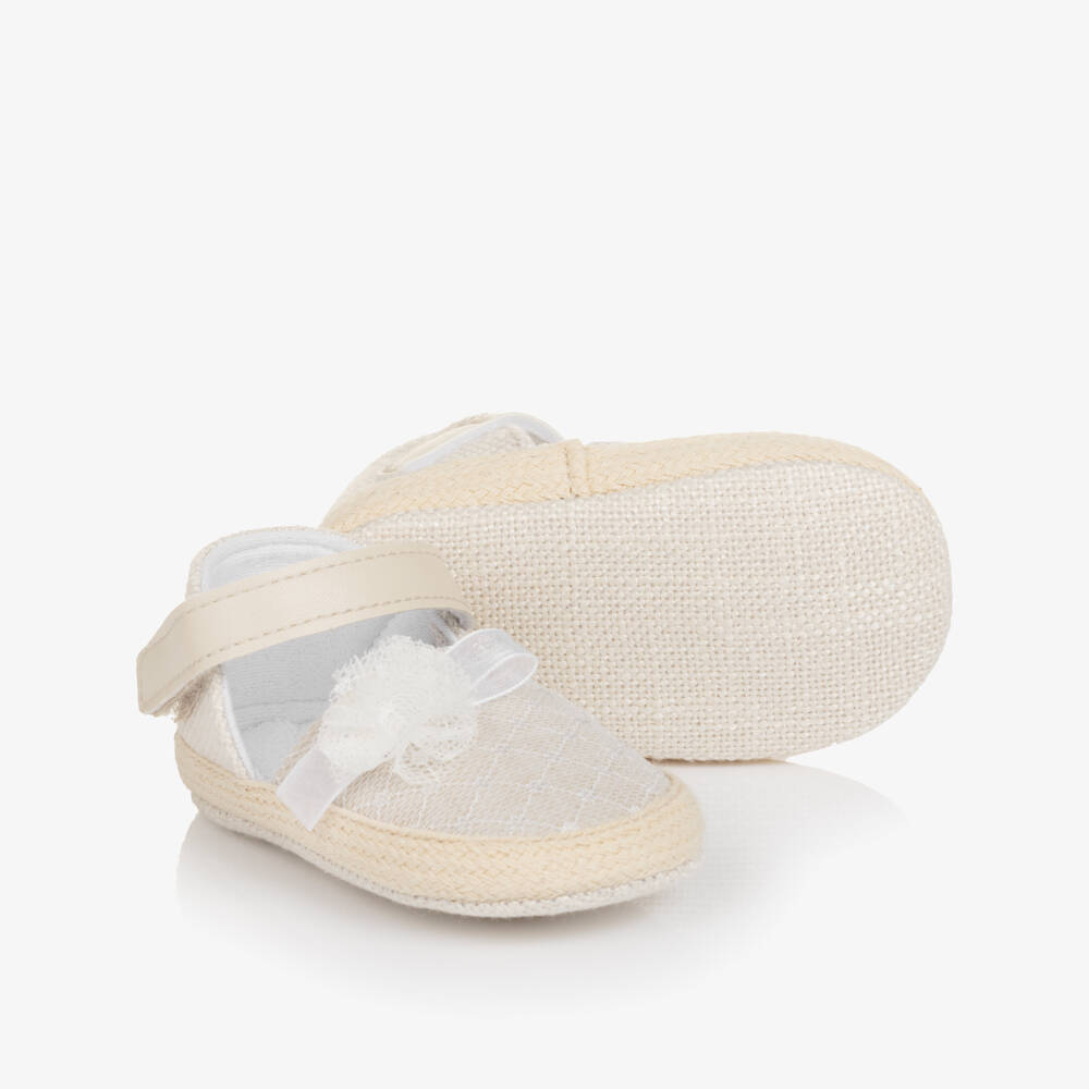 Mayoral Newborn-Baby Girls Beige Pre-Walker Espadrilles | Childrensalon