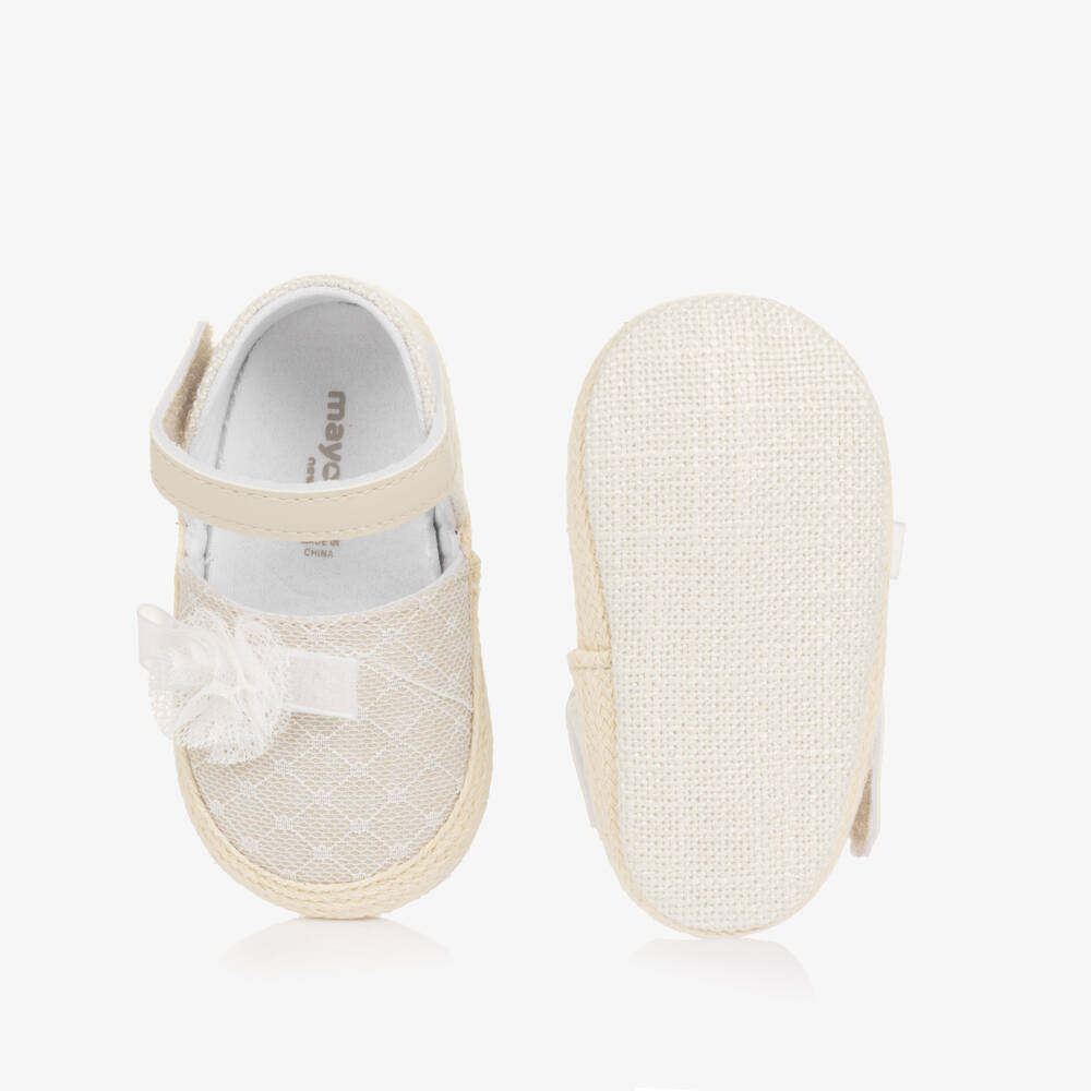 Mayoral Newborn-Baby Girls Beige Pre-Walker Espadrilles | Childrensalon