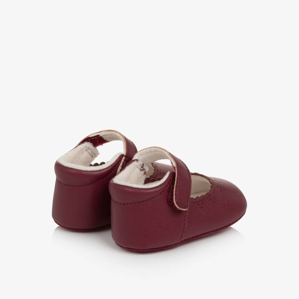 Mayoral Newborn-Baby Girls Burgundy Mary Jane Pre-Walker Shoes | Childrensalon