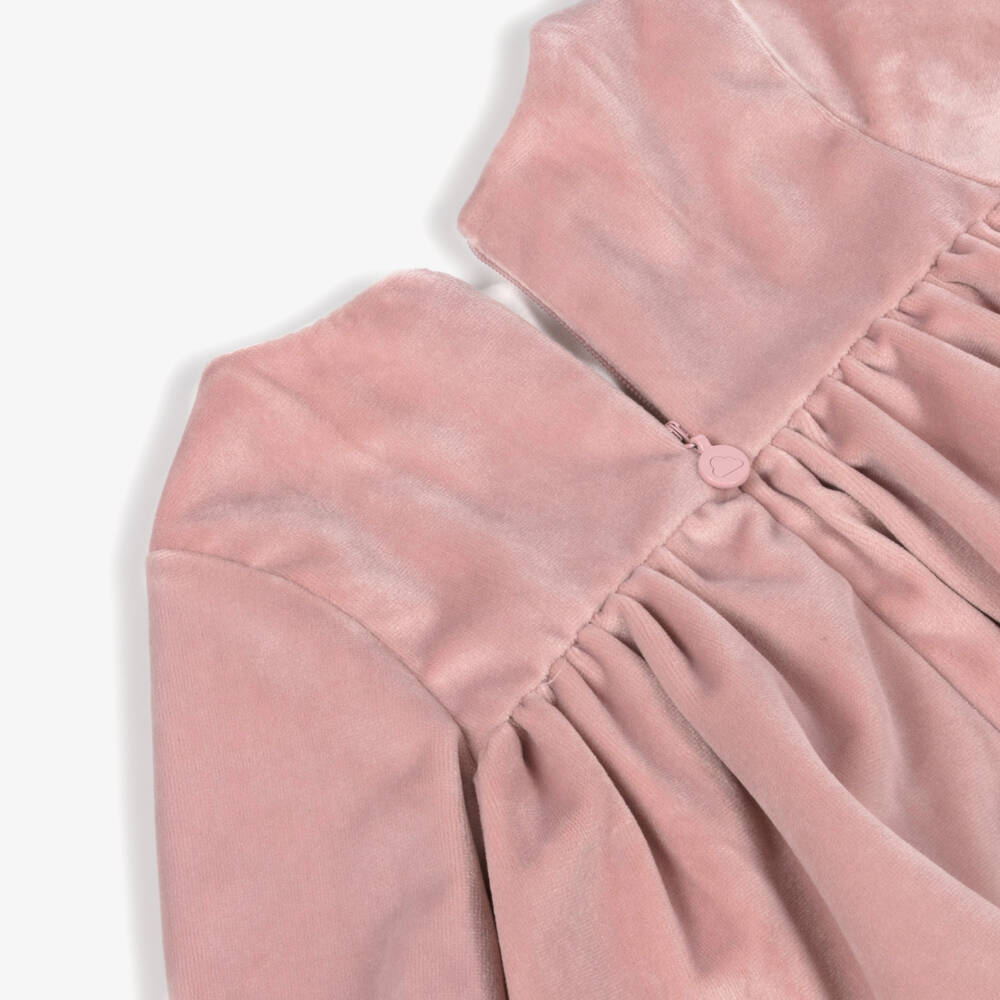 Mayoral Для новорожденных-Платье розовое из бархата для малышек | Childrensalon