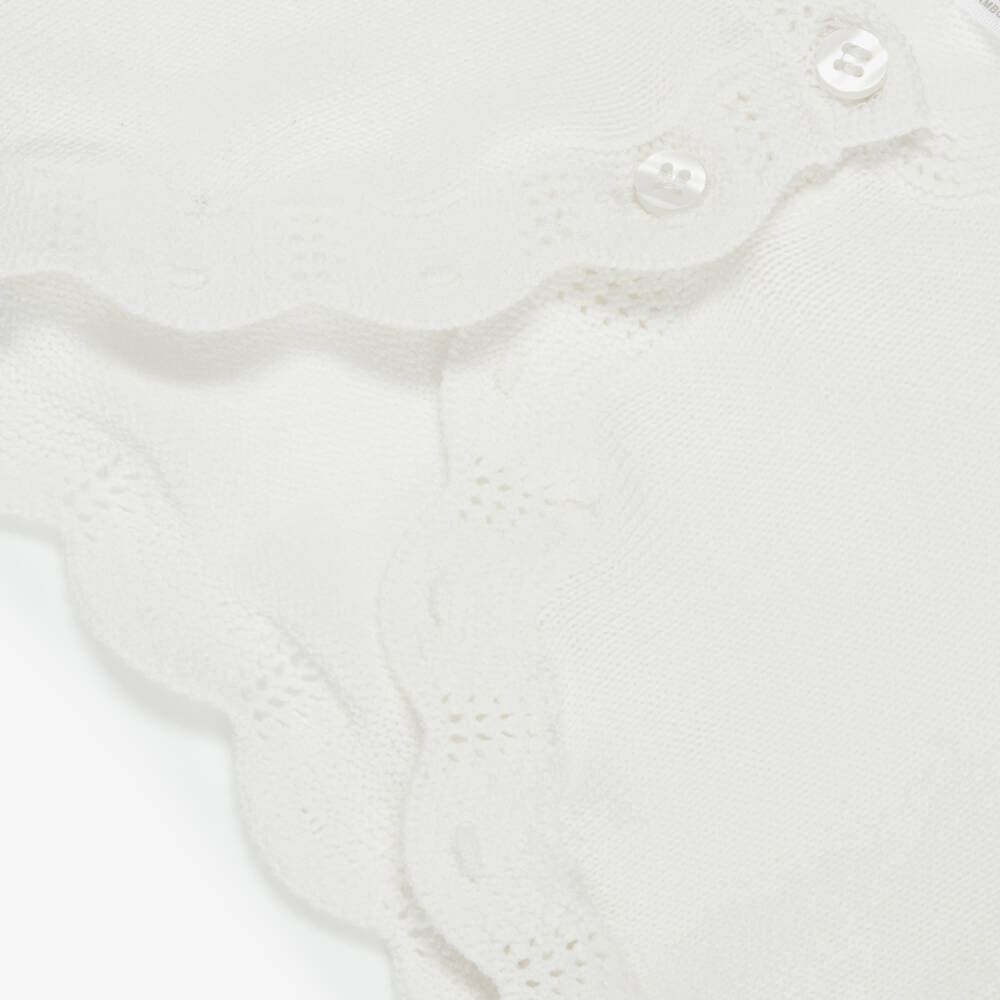 Mayoral Для новорожденных-Baby Girls Ivory Cotton Knit Bolero Cardigan | Childrensalon