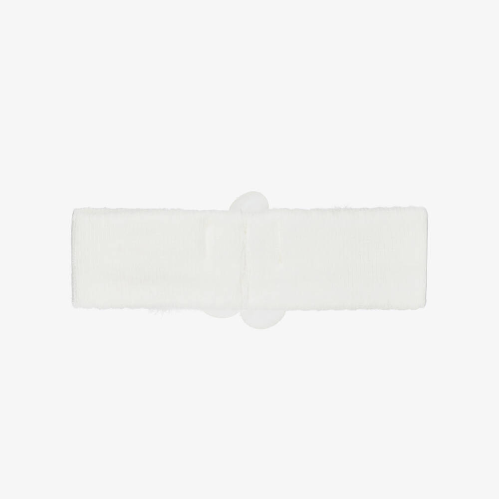 Mayoral Для новорожденных-Повязка кремовая с цветком и бантом для малышек | Childrensalon