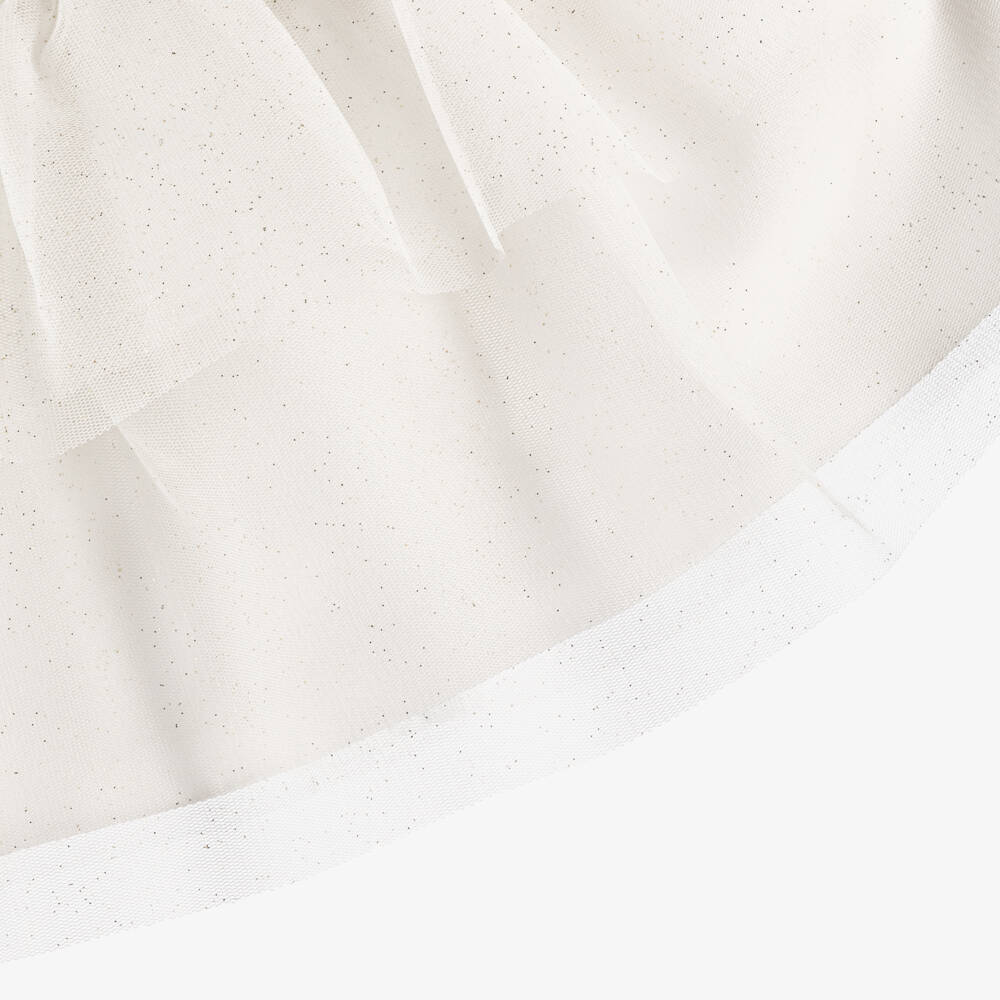 Mayoral Newborn-Baby Girls Ivory Glitter Tulle Dress | Childrensalon