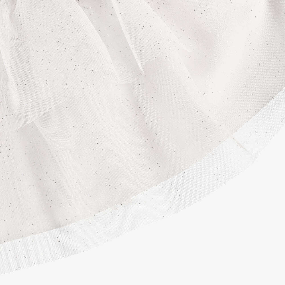 Mayoral Newborn-Baby Girls Ivory Glitter Tulle Dress | Childrensalon