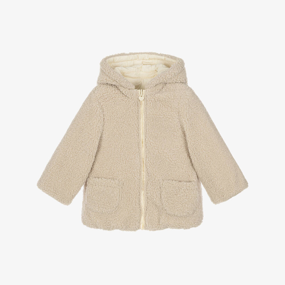 Mayoral Newborn-Baby Girls Ivory Reversible Coat | Childrensalon