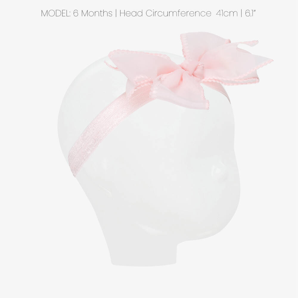Mayoral Newborn-Baby Girls Pink Bow Headband & Hair Clip Set | Childrensalon