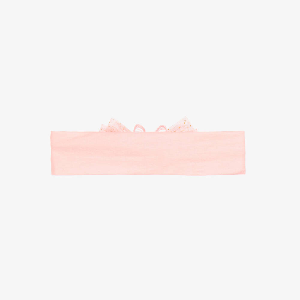 Mayoral-Baby Girls Pink Cotton Butterfly Headband | Childrensalon