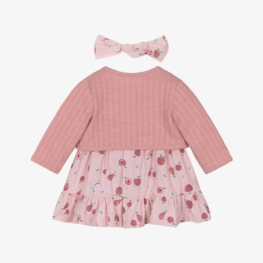 Mayoral Newborn-Baby Girls Pink Cotton Fruit Print Dress Set | Childrensalon