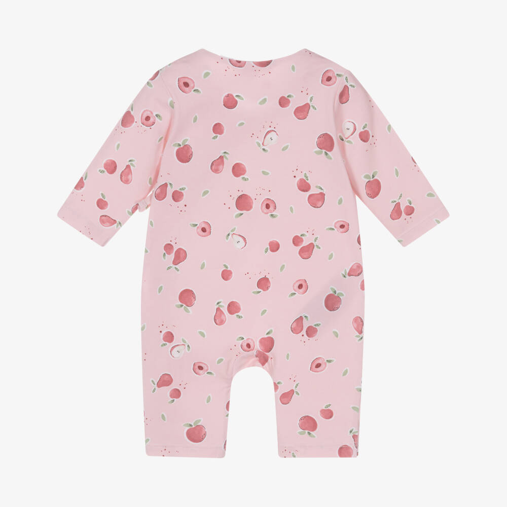 Mayoral Для новорожденных-Baby Girls Pink Cotton Fruit Print Romper | Childrensalon