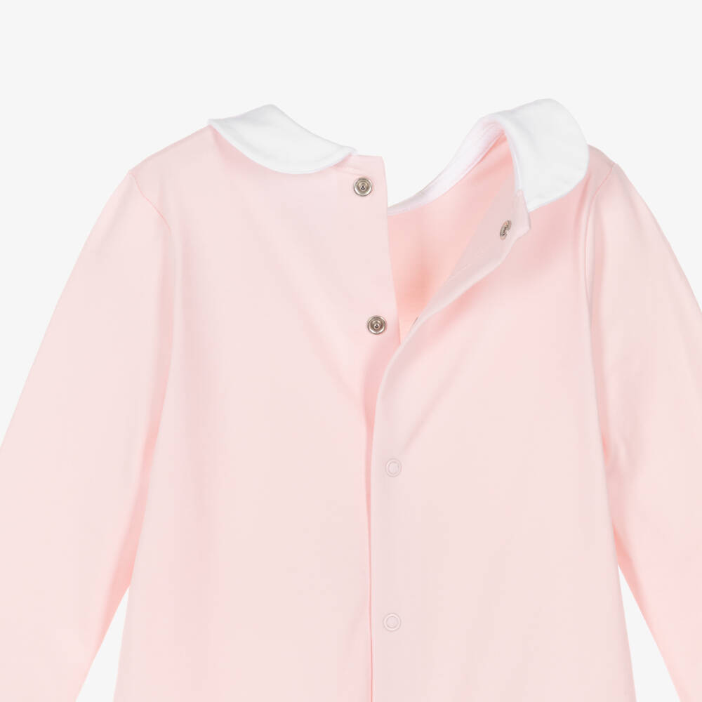 Mayoral Для новорожденных-Baby Girls Pink Cotton Jersey Babygrow | Childrensalon
