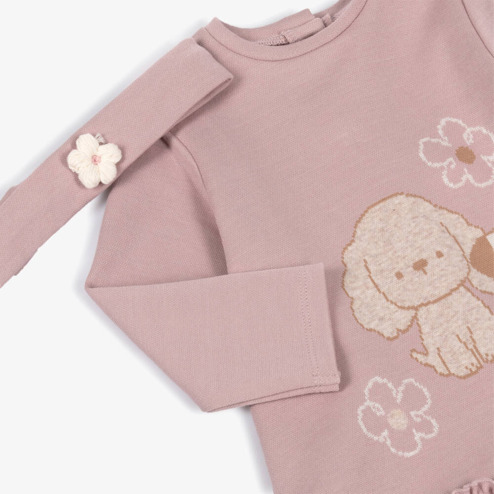 Mayoral Для новорожденных-Baby Girls Pink Cotton Jersey Dress & Headband Set | Childrensalon