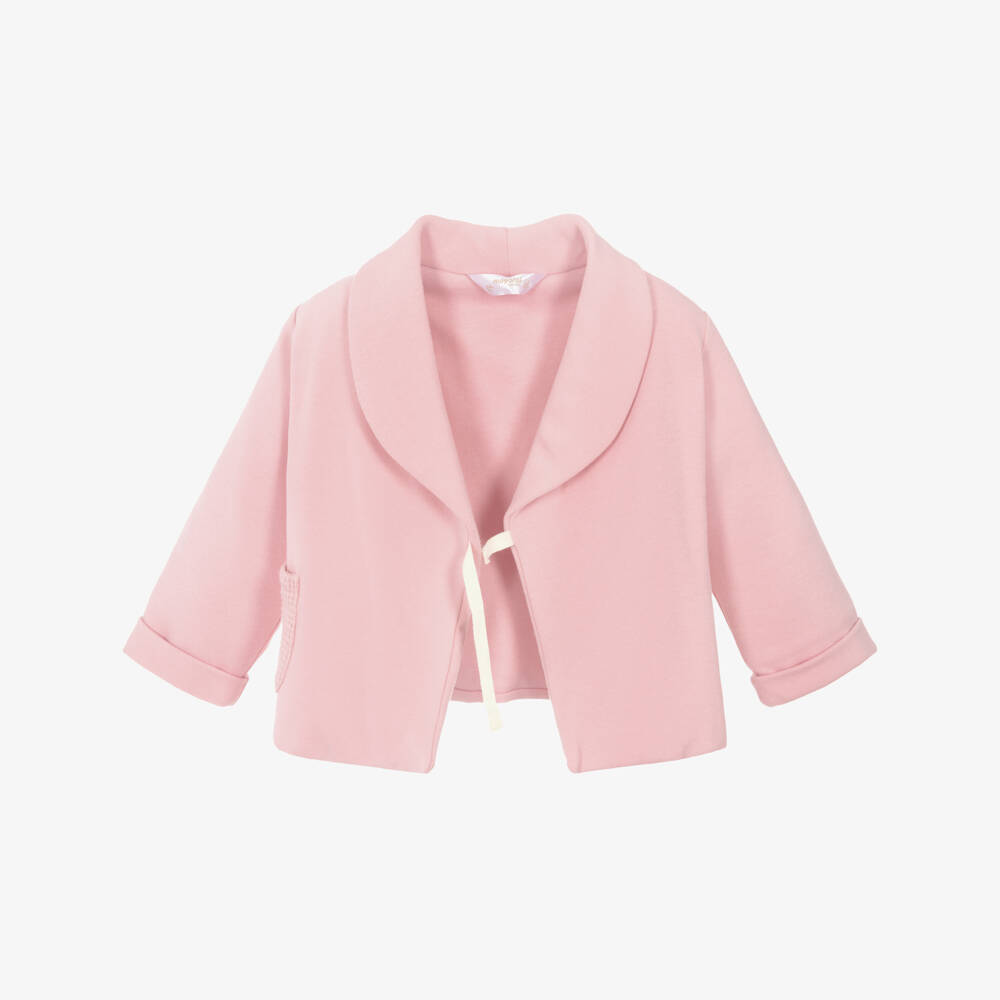 Mayoral Для новорожденных-Baby Girls Pink Cotton Jersey Safari Animals Trouser Set  | Childrensalon