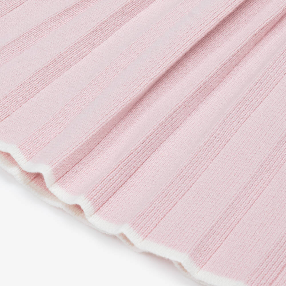 Mayoral Newborn-Baby Girls Pink Cotton Knit Pleated Dress | Childrensalon