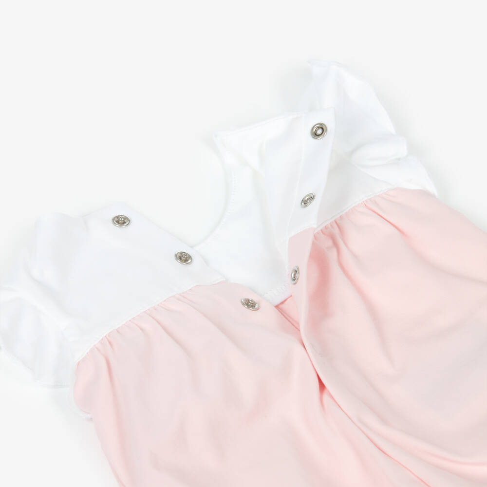 Mayoral Для новорожденных-Baby Girls Pink Cotton Shortie & Hat Set | Childrensalon