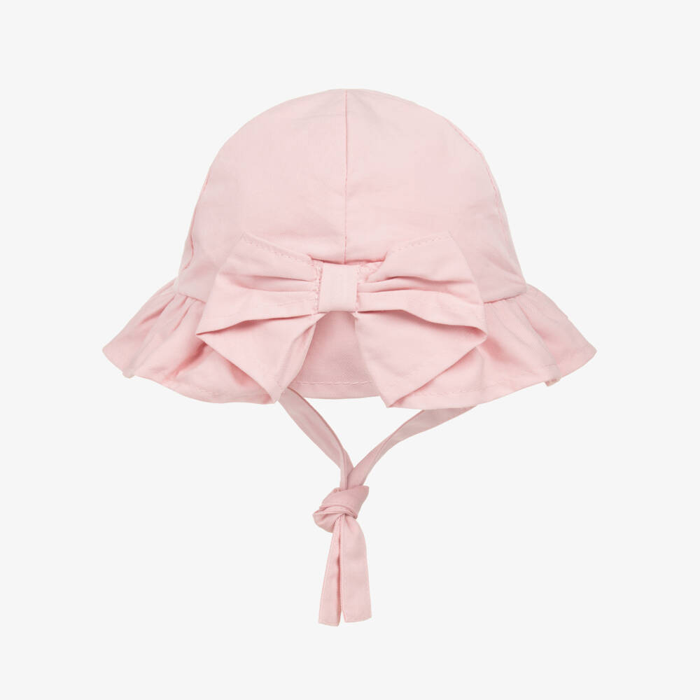 Mayoral Newborn-Baby Girls Pink Cotton Sun Hat | Childrensalon