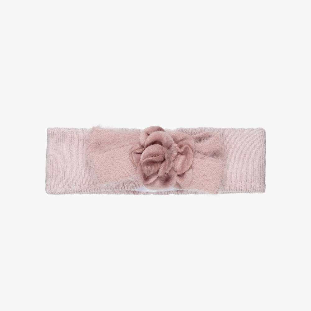 Mayoral Newborn-Baby Girls Pink Flower & Bow Headband | Childrensalon
