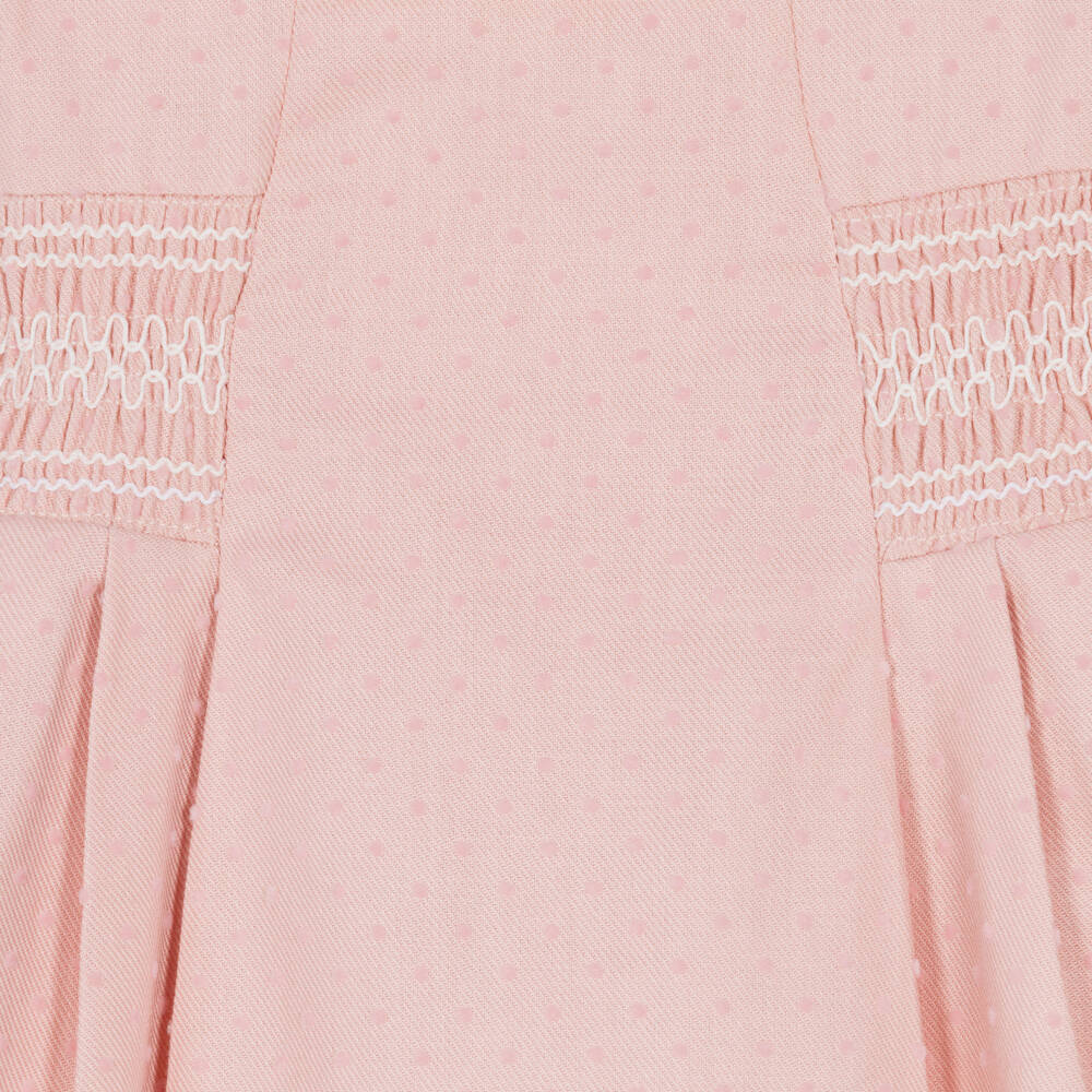 Mayoral Newborn-Baby Girls Pink Polka Dot Smocked Dress | Childrensalon